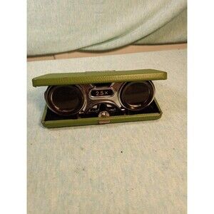Vintage Pockette Folding Sport Glass w Original Box 2.5X Fixed Focus Opera Glass